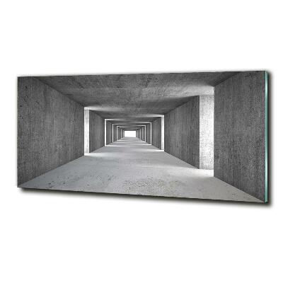 Schilderij op glas Betonnen tunnel