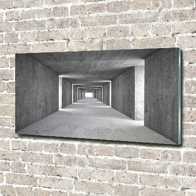 Schilderij op glas Betonnen tunnel