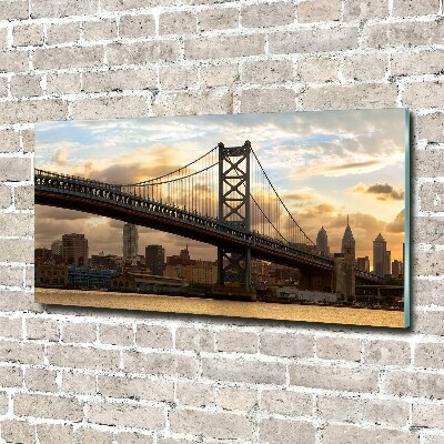 Foto schilderij op glas Philadelphia-brug