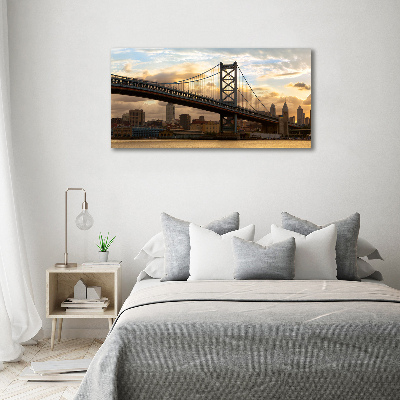 Foto schilderij op glas Philadelphia-brug
