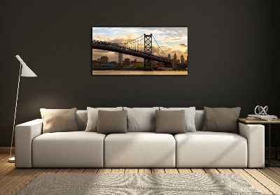 Foto schilderij op glas Philadelphia-brug