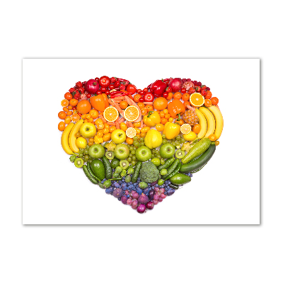 Schilderij glas Groentehart