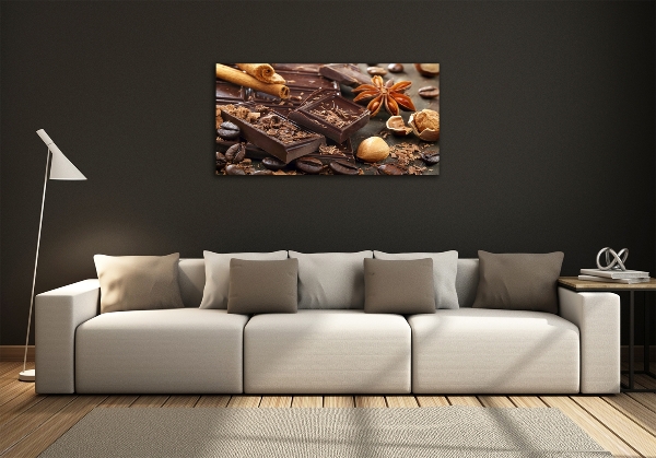 Foto schilderij op glas Chocolade