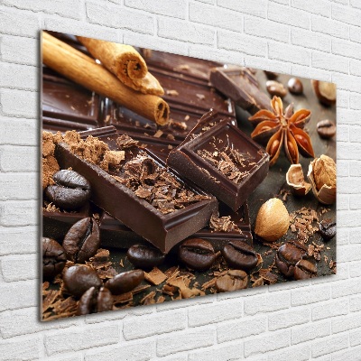 Foto schilderij op glas Chocolade
