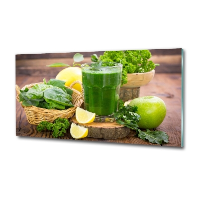 Schilderij op glas Groene cocktail