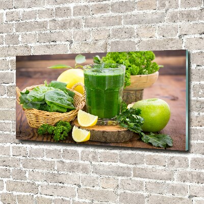 Schilderij op glas Groene cocktail