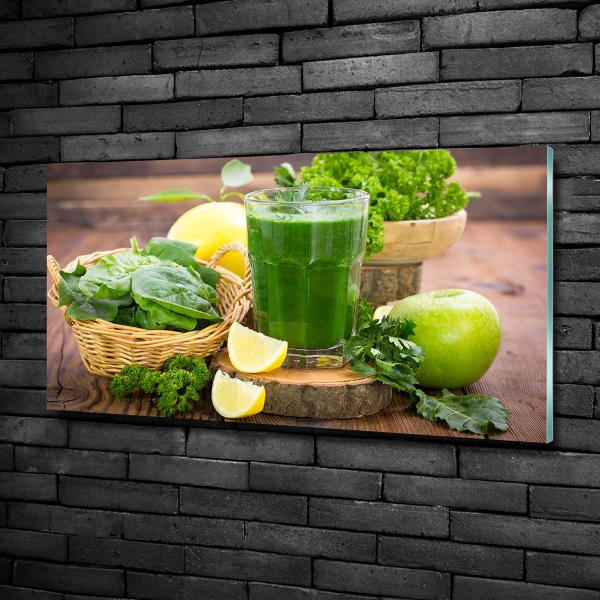 Schilderij op glas Groene cocktail