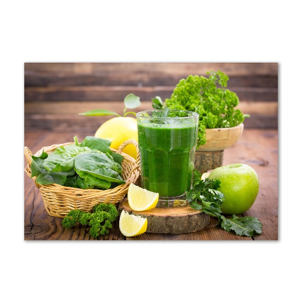 Schilderij op glas Groene cocktail