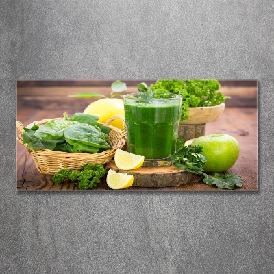 Schilderij op glas Groene cocktail