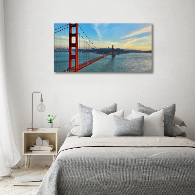 Schilderij op glas San Francisco-brug