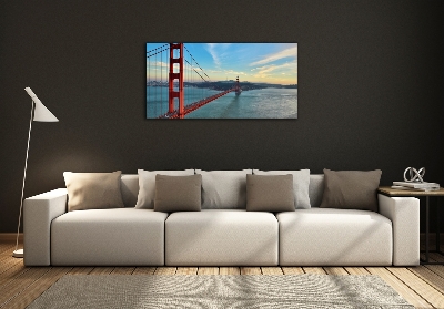 Schilderij op glas San Francisco-brug