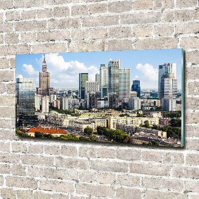 Schilderij glas Warschau, Polen