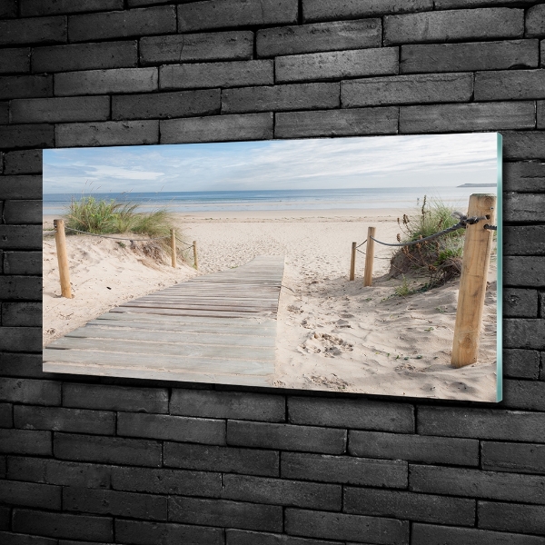 Glazen schilderij Strand