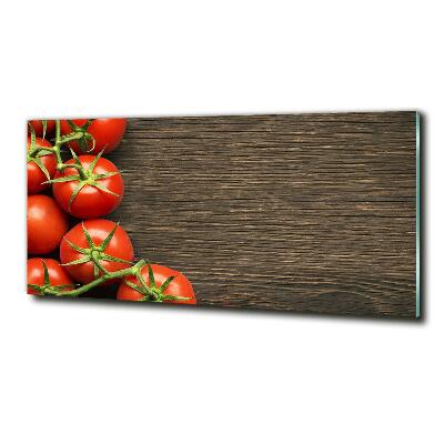 Schilderij op glas Tomaten op hout
