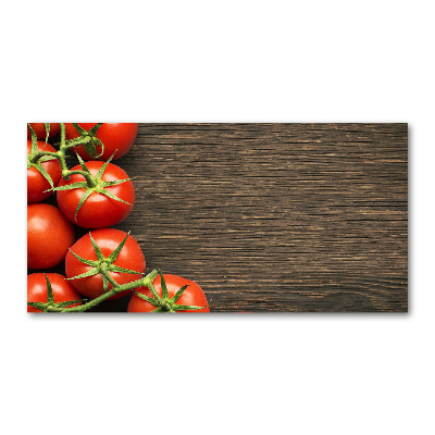 Schilderij op glas Tomaten op hout