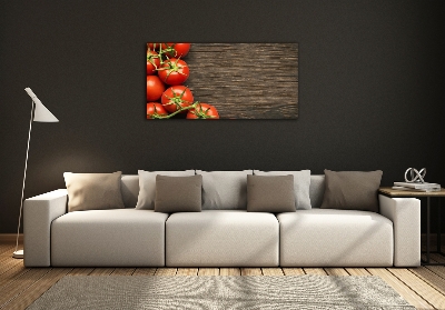 Schilderij op glas Tomaten op hout