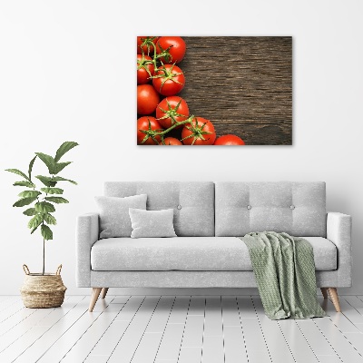Schilderij op glas Tomaten op hout