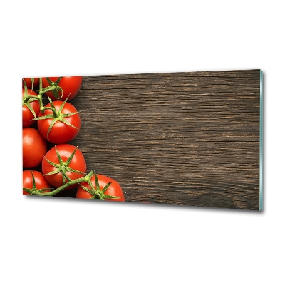 Schilderij op glas Tomaten op hout