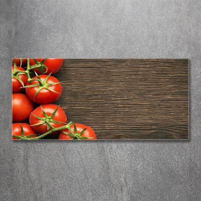 Schilderij op glas Tomaten op hout