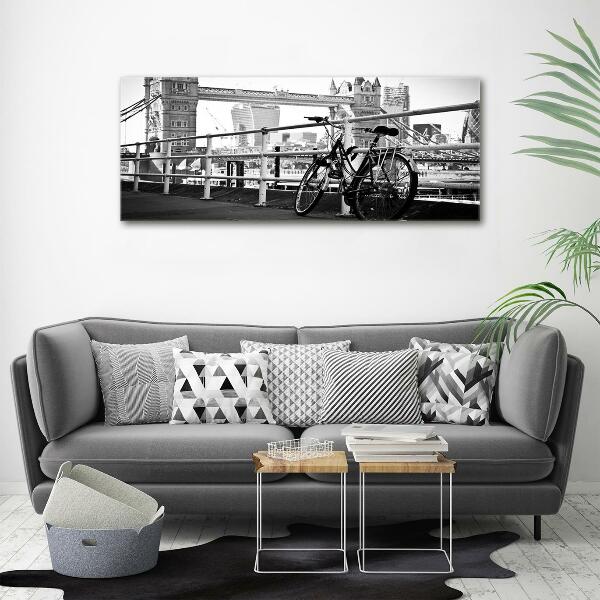 Foto schilderij op glas Fietsen in Londen