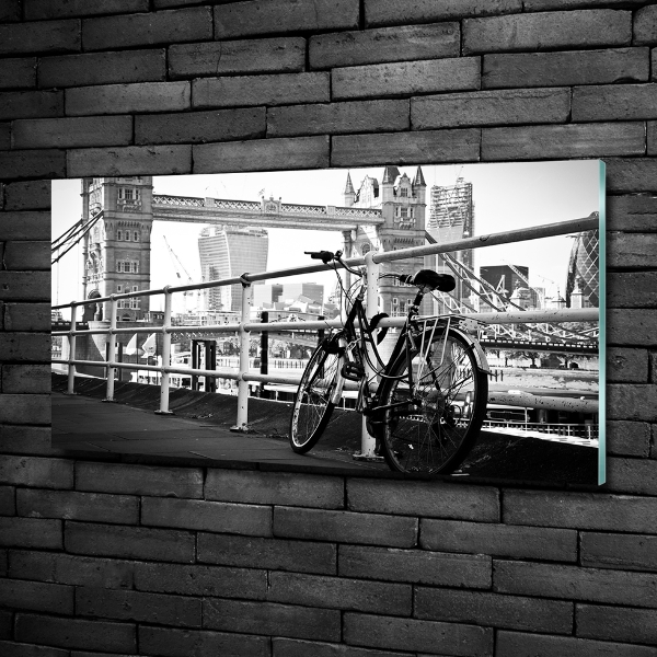 Foto schilderij op glas Fietsen in Londen