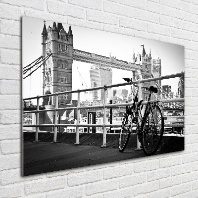 Foto schilderij op glas Fietsen in Londen