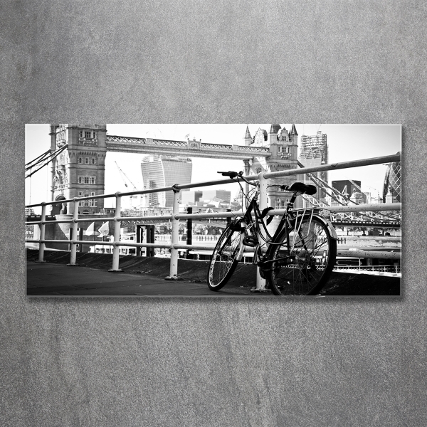 Foto schilderij op glas Fietsen in Londen