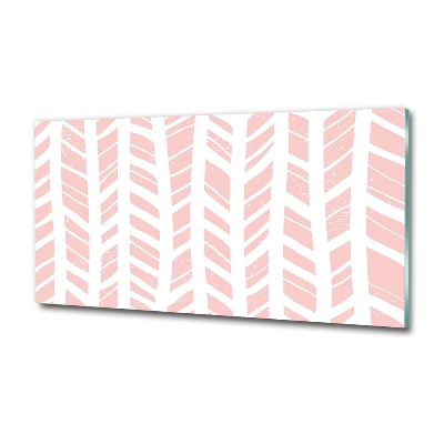 Schilderij glas Visgraatpatroon