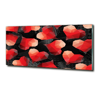 Glazen schilderij Geometrische harten