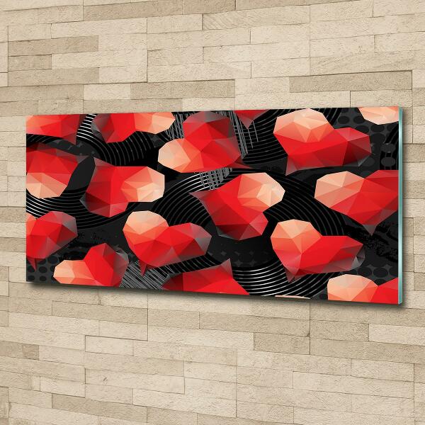 Glazen schilderij Geometrische harten