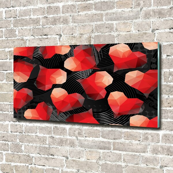 Glazen schilderij Geometrische harten