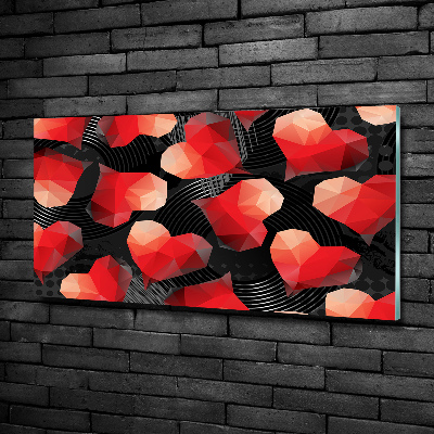 Glazen schilderij Geometrische harten