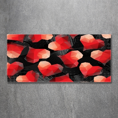 Glazen schilderij Geometrische harten