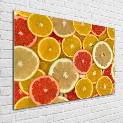 Schilderij op glas Citrusvruchten