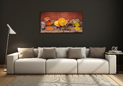 Schilderij glas Specerijenmengsel