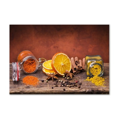 Schilderij glas Specerijenmengsel