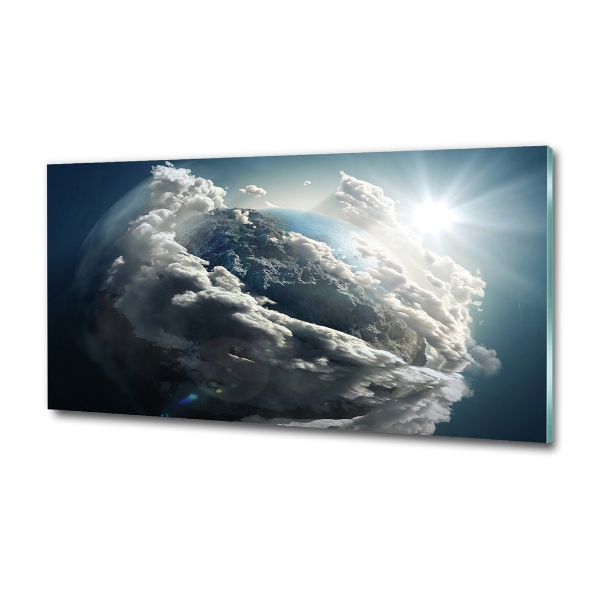 Foto schilderij op glas Planeet Aarde