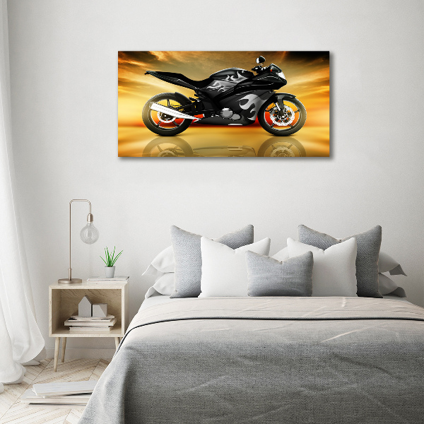 Schilderij op glas Motorfiets