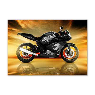 Schilderij op glas Motorfiets