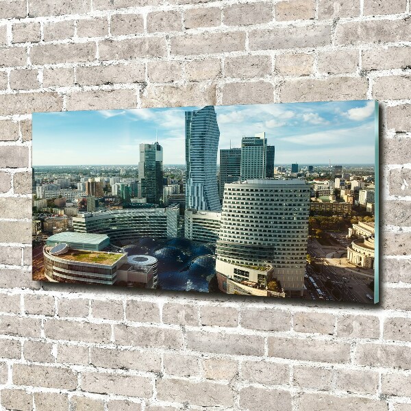 Schilderij glas Warschau, Polen