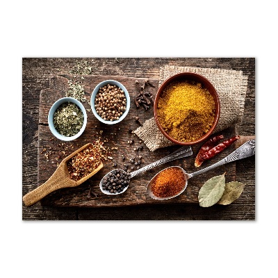Foto schilderij op glas Specerijenmengsel