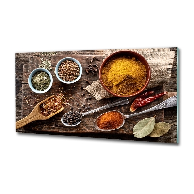 Foto schilderij op glas Specerijenmengsel