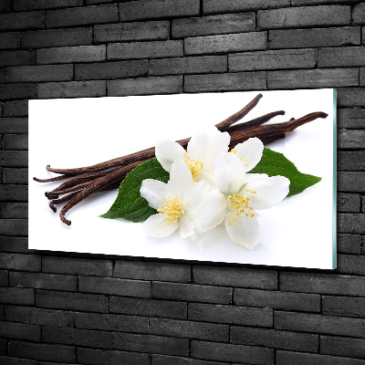 Foto schilderij op glas Jasmijn en vanille