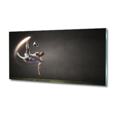 Schilderij op glas Voetballer