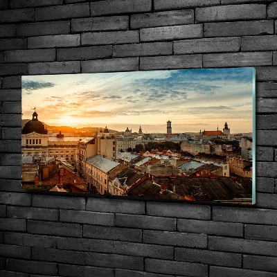 Glazen schilderij Zonsopgang Lviv