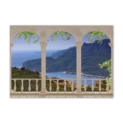 Glazen schilderij Uitzicht op de baai