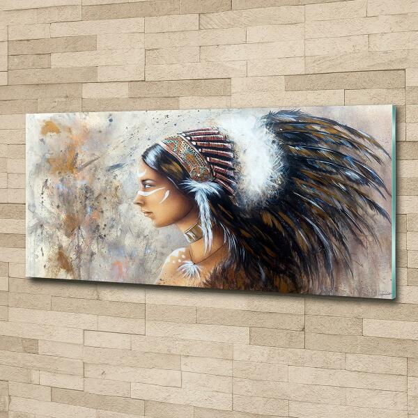 Schilderij op glas Indiase vrouw