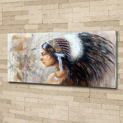 Schilderij op glas Indiase vrouw