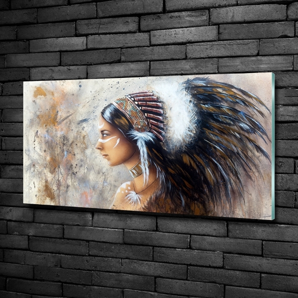 Schilderij op glas Indiase vrouw