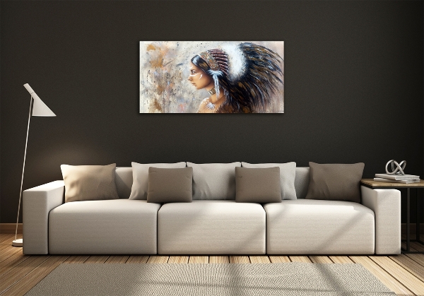 Schilderij op glas Indiase vrouw